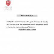 Avis au public